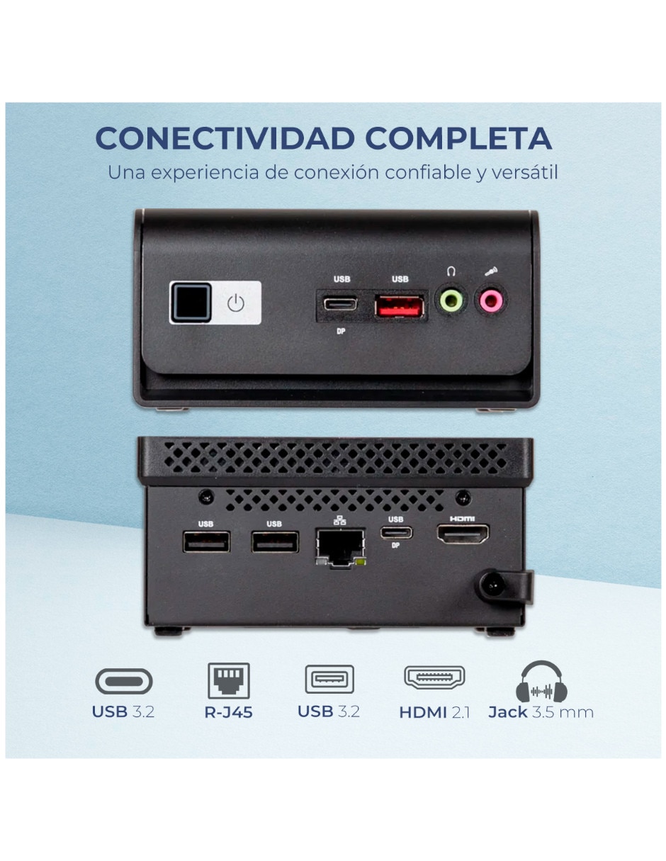 Mini pc NUC 14 Essential Intel N150 integrada 16 GB RAM 512 GB SSD 8