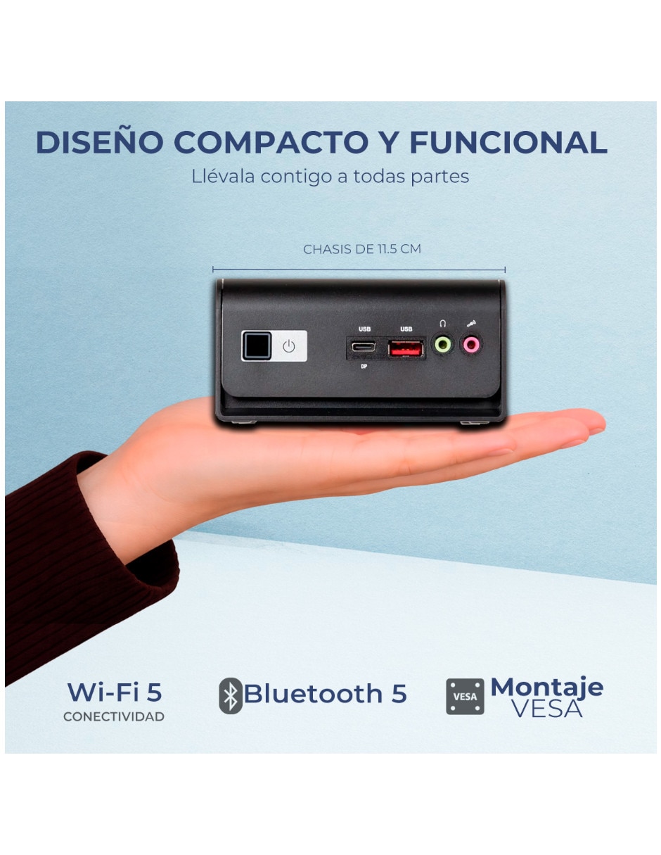 Mini pc NUC 14 Essential Intel N150 integrada 16 GB RAM 512 GB SSD 10
