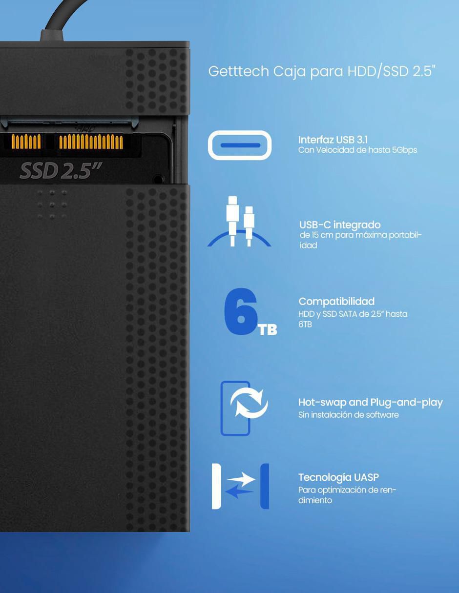 Gabinete Getttech Tool Free GGE-O25U3-01