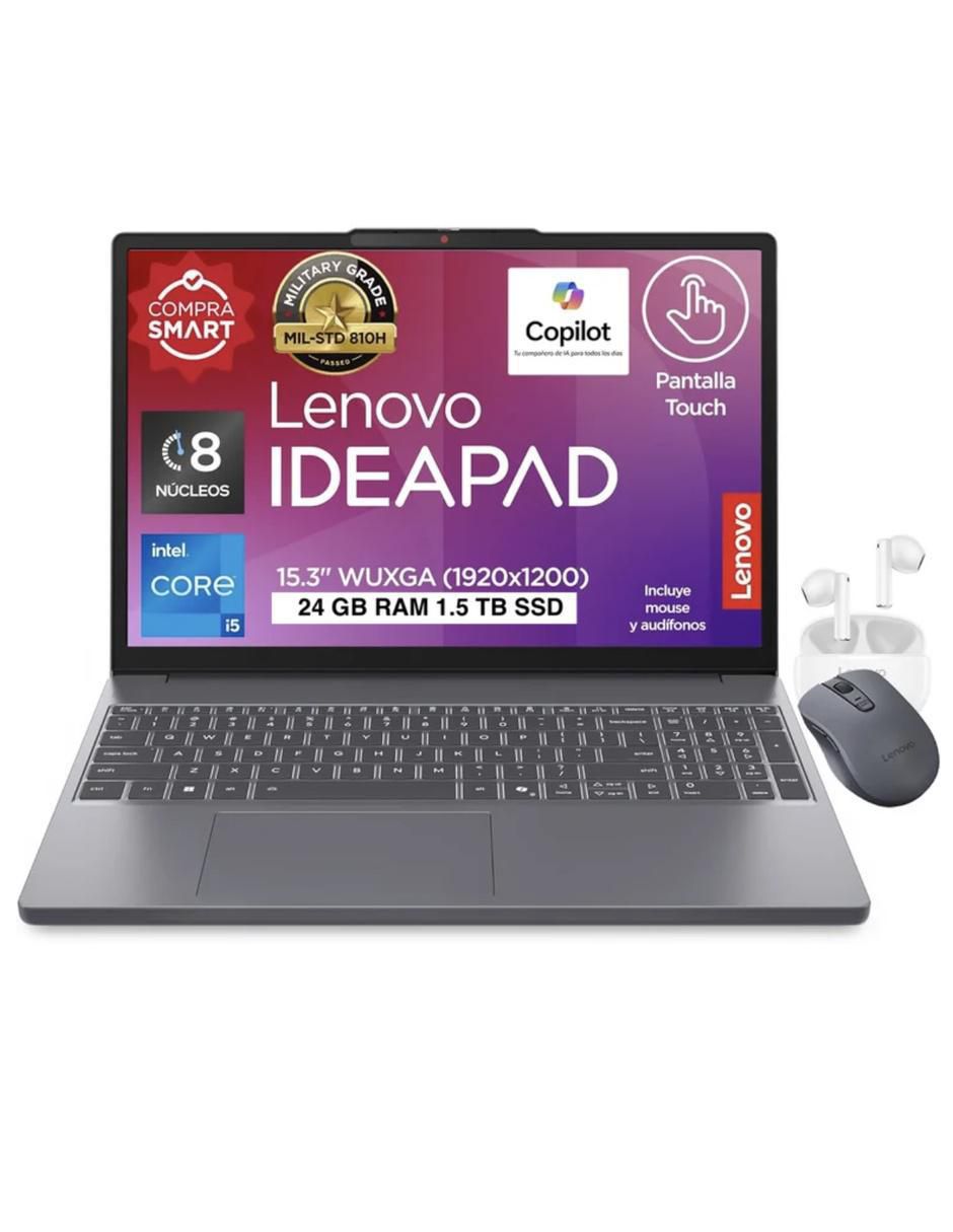 Laptop no ideapad slim 3 touch 15.3 pulgadas wuxga intel core i5 intel uhd graphics 24 gb "ram" no aplica 1 tb ssd no aplica 1