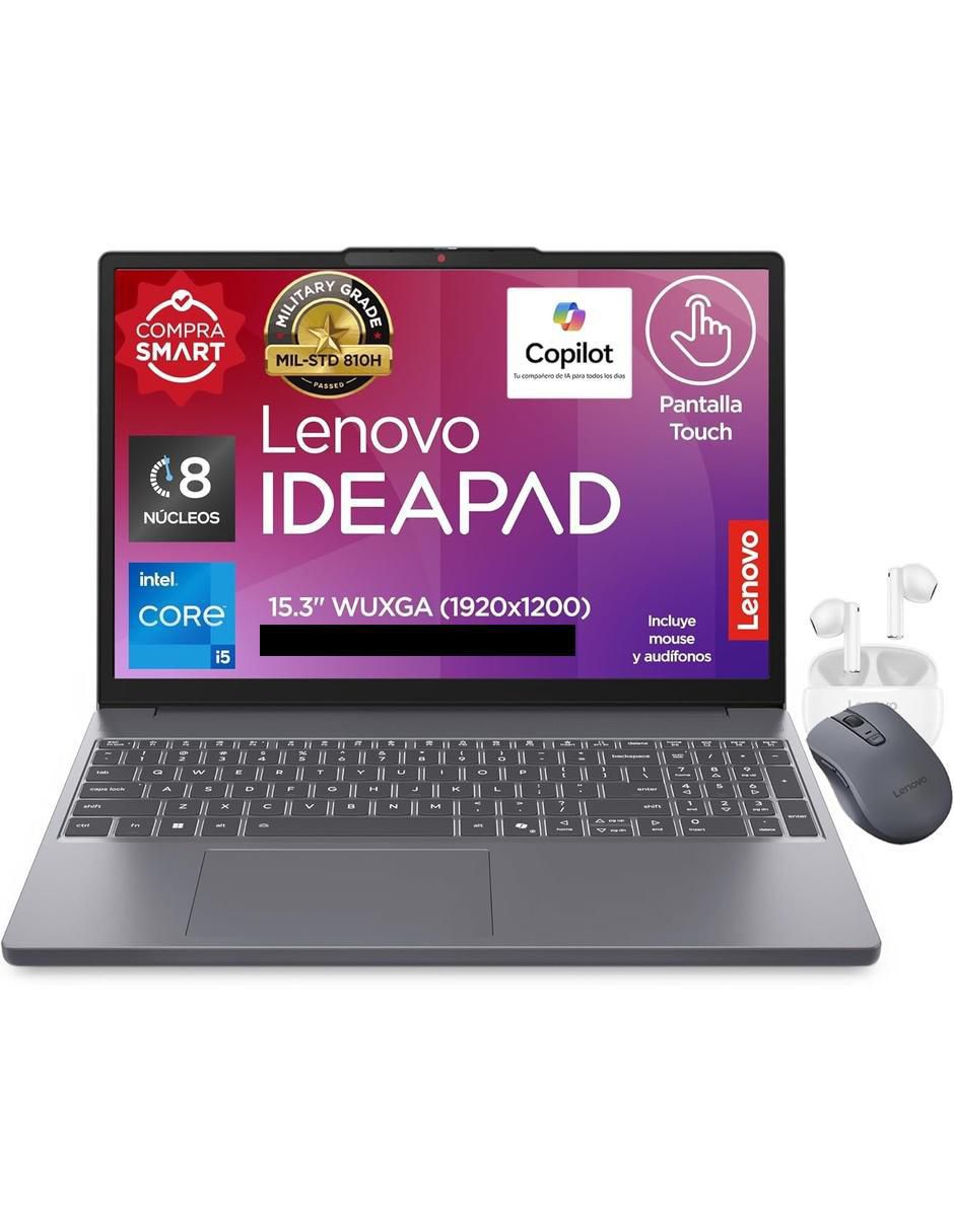 LENOVO Laptop no lenovo ideapad slim 3 touch 15.3 pulgadas wuxga intel core i5 intel uhd graphics 36 gb "ram" no aplica 1 tb ssd no aplica