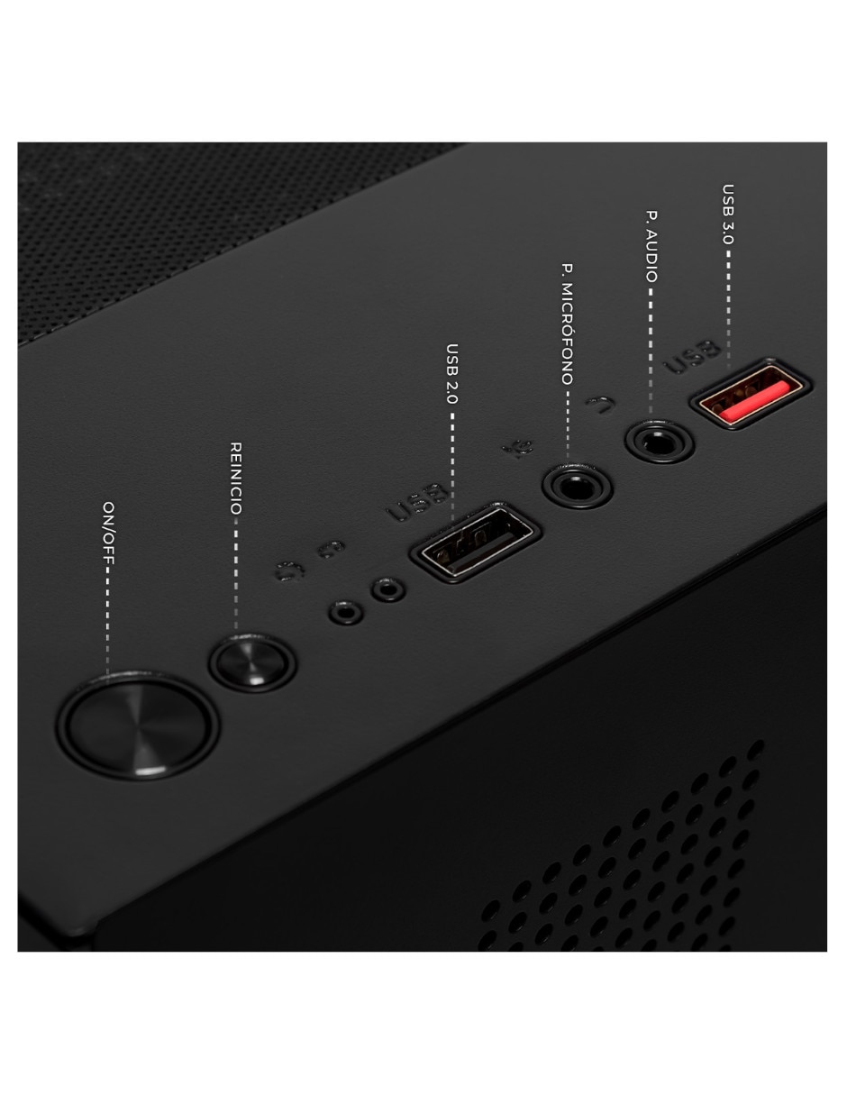 Computadora gamer XTBRR516GBVEGA11MTGB 24 pulgadas Full HD AMD Ryzen 5 AMD Radeon Vega 11 16 GB RAM 500 GB SSD 10