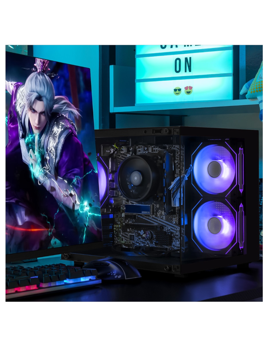 Computadora gamer XTBRR516GBVEGA11MTGB 24 pulgadas Full HD AMD Ryzen 5 AMD Radeon Vega 11 16 GB RAM 500 GB SSD 12