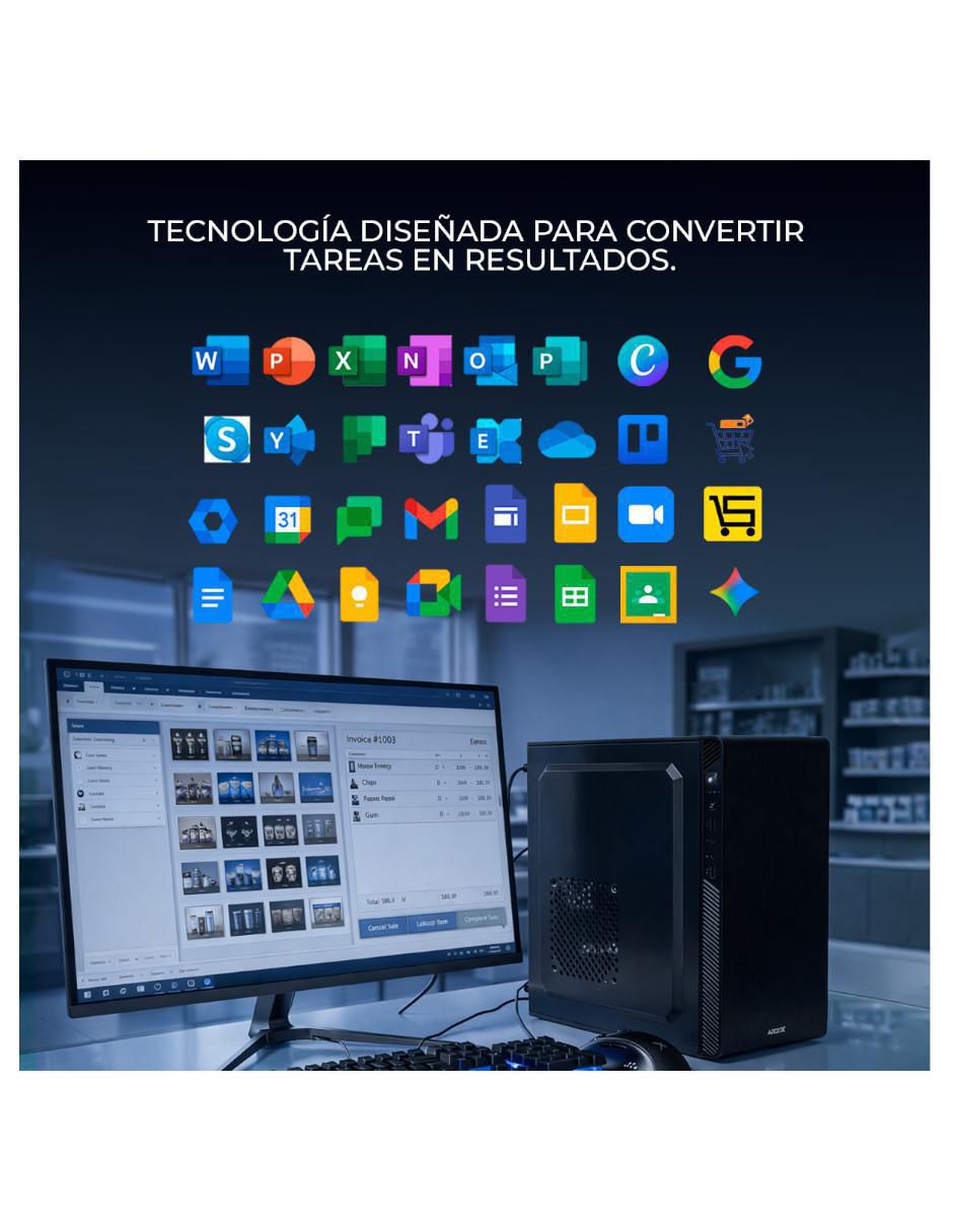 Computadora de escritorio Xtreme Pc Gaming Intel N100 Intel UHD Graphics 16 GB RAM 256 GB SSD