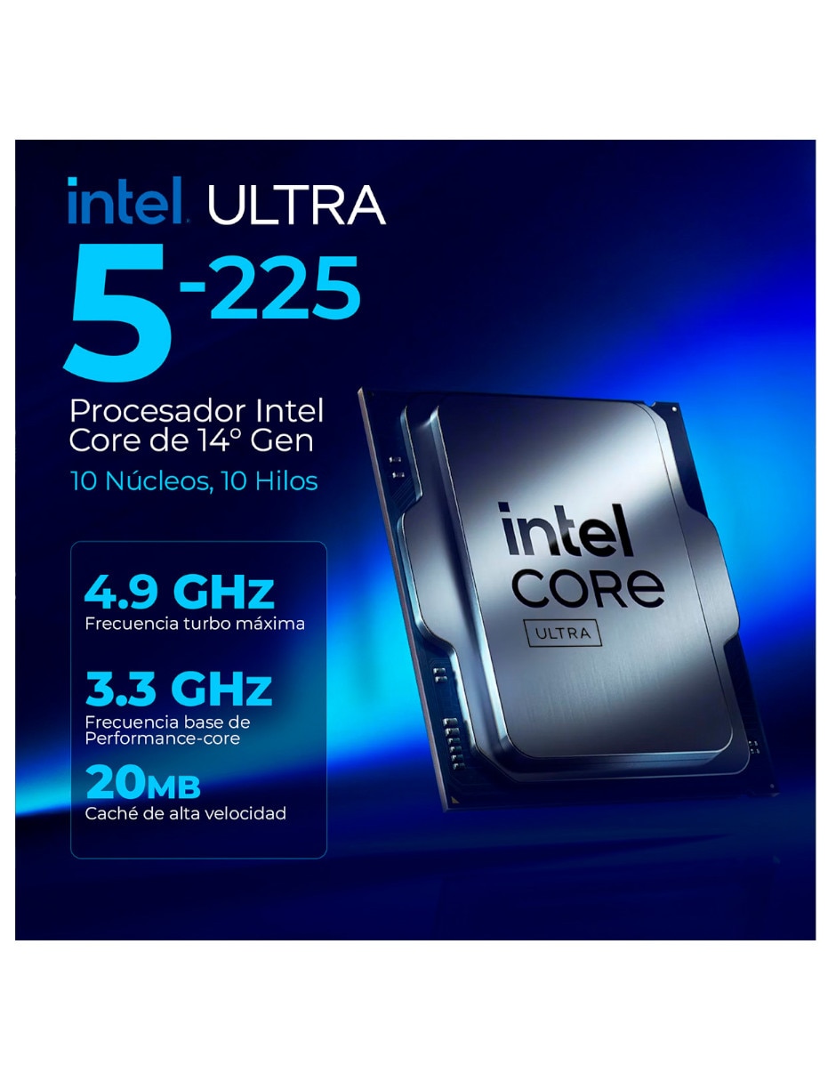 Computadora gamer XTPCU516GB5XEMPB 23.8 pulgadas Full HD Intel Core Ultra 5 integradas 16 GB Ram 500 GB SSD 9
