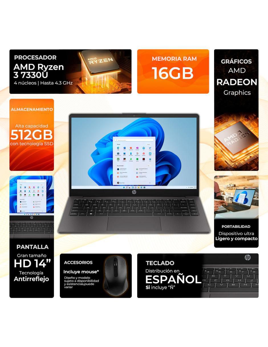 Laptop 245 G10 14 pulgadas HD AMD Ryzen 3 AMD Radeon Graphics 16 GB RAM 512 GB SSD 2
