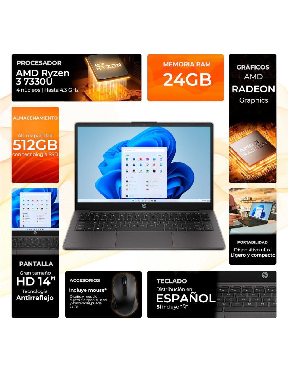 Laptop 245 G10 14 pulgadas HD AMD Ryzen 3 AMD Radeon Graphics 24 GB RAM 512 GB 2