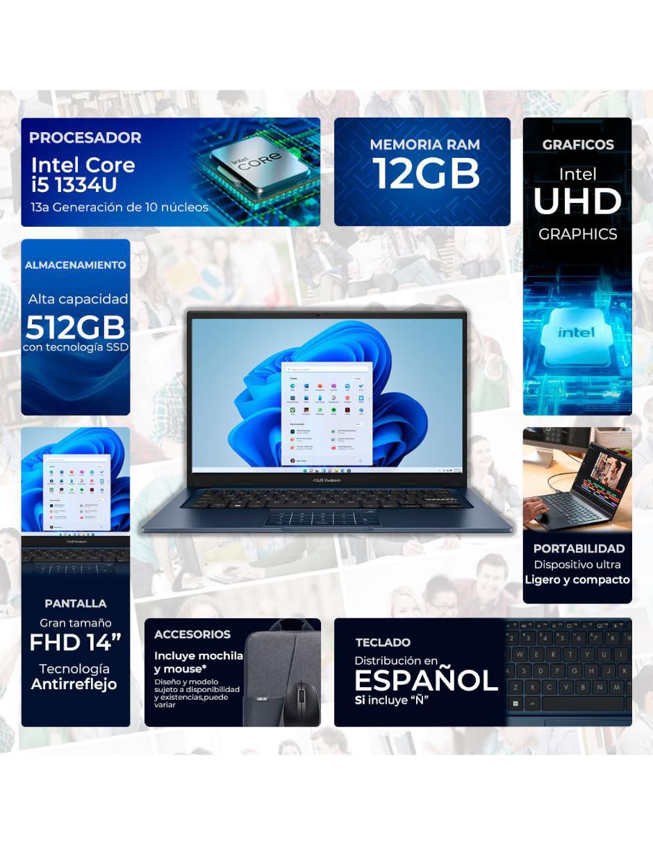 Laptop Vivobook 14 14 pulgadas Full HD Intel Core i5 Intel UHD 12 GB RAM 512 GB SSD 5