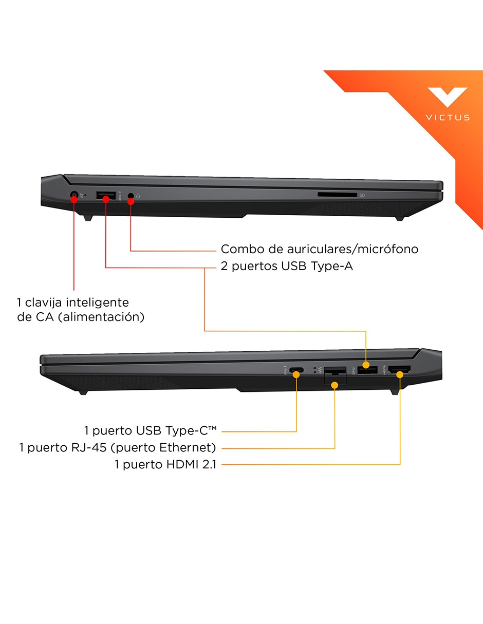 Laptop gamer victus 15-fb3036la 15.6 pulgadas full hd amd ryzen 7 nvidia geforce rtx 4050 16 gb ram 1 tb ssd 5
