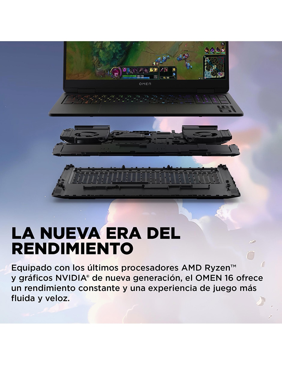 Laptop gamer omen 16-ap0007la 16 pulgadas 2k amd ryzen 9 nvidia geforce rtx 5070 24 gb ram 1 tb ssd