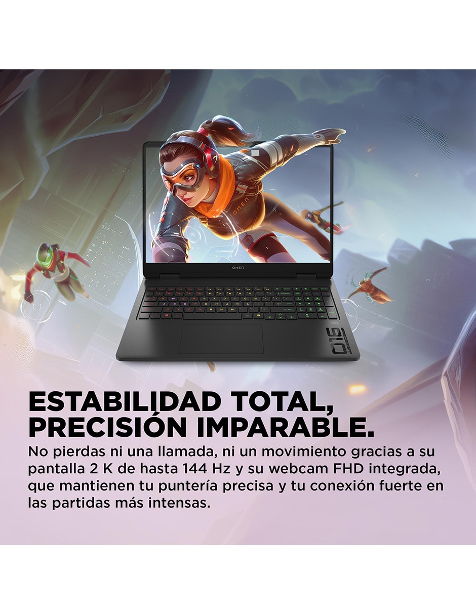 Laptop gamer hp omen 16-ap0007la 16 pulgadas 2k amd ryzen 9 nvidia geforce rtx 5070 24 gb ram 1 tb ssd