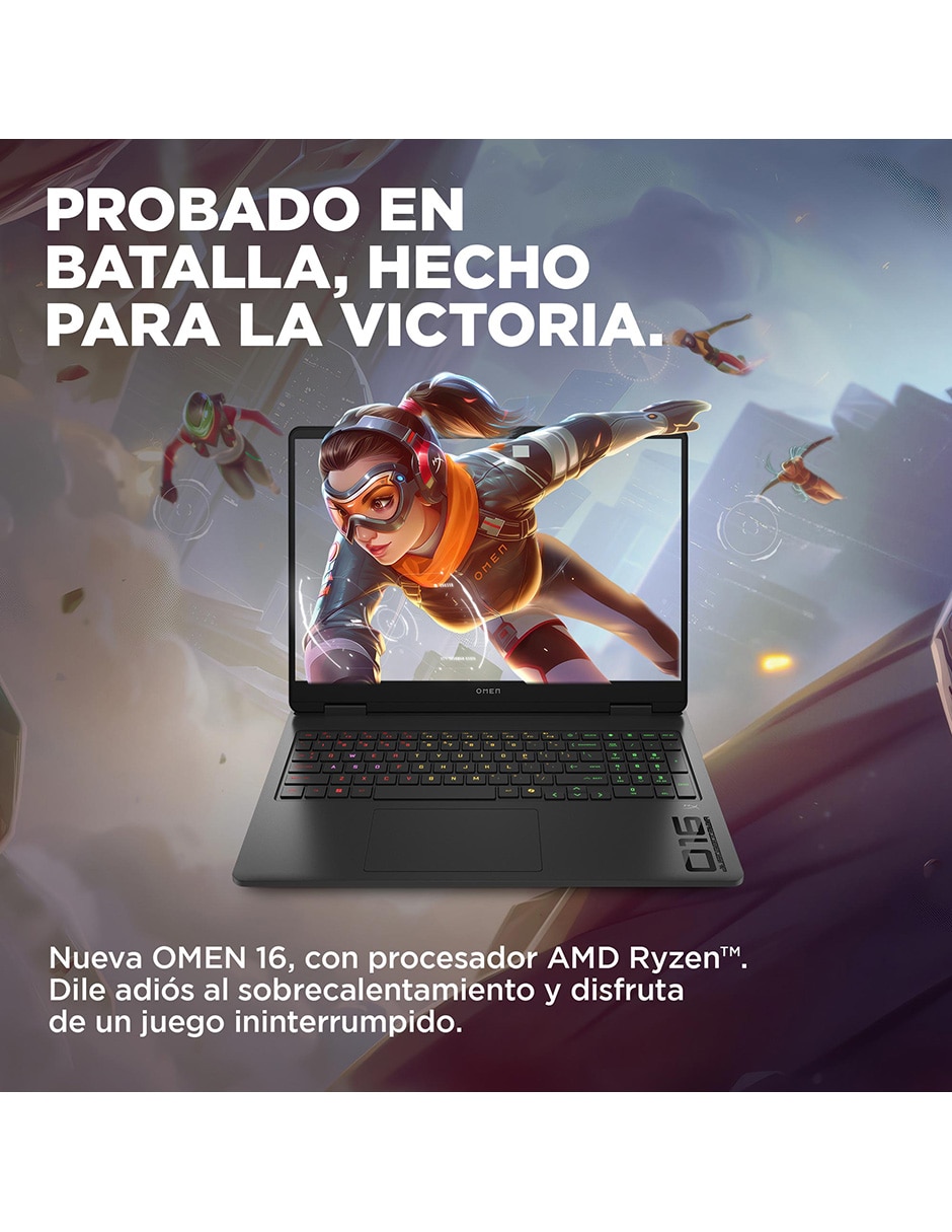 Laptop gamer hp omen 16-ap0007la 16 pulgadas 2k amd ryzen 9 nvidia geforce rtx 5070 24 gb ram 1 tb ssd