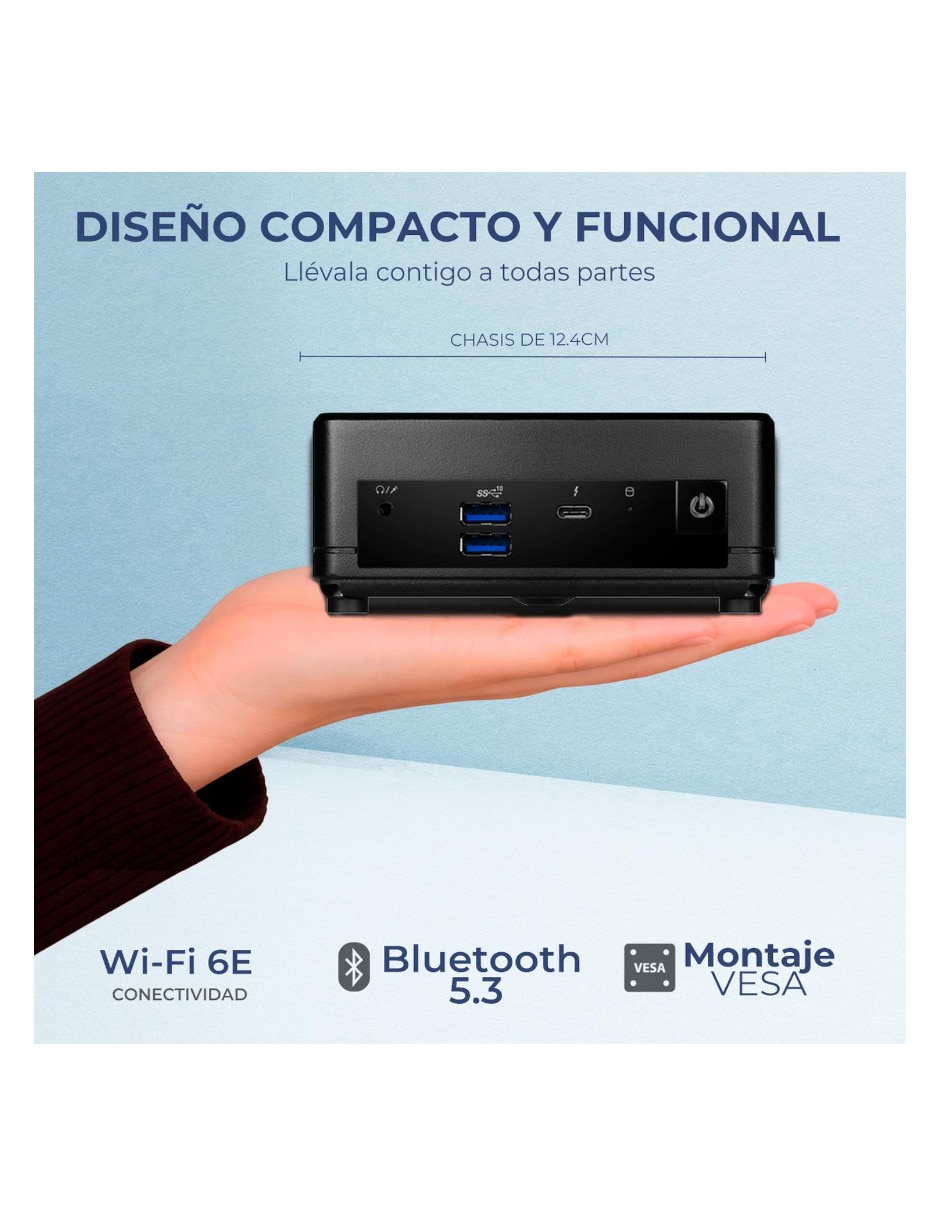 Mini PC Cubi Intel Core i3 integrada 16 GB RAM 256 GB SSD 4