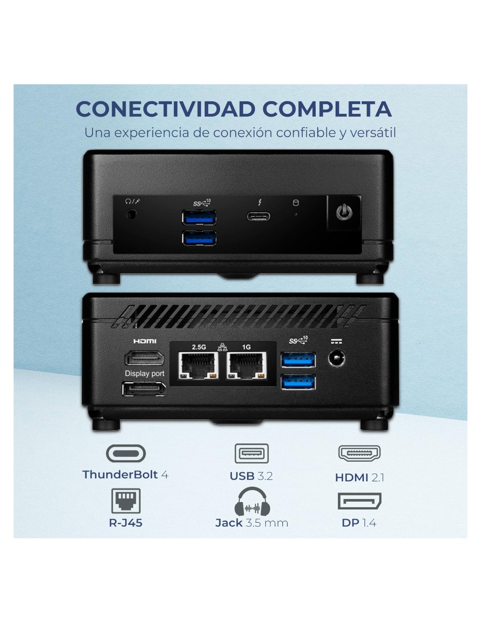 Mini PC Cubi Intel Core i3 integrada 16 GB RAM 256 GB SSD 2