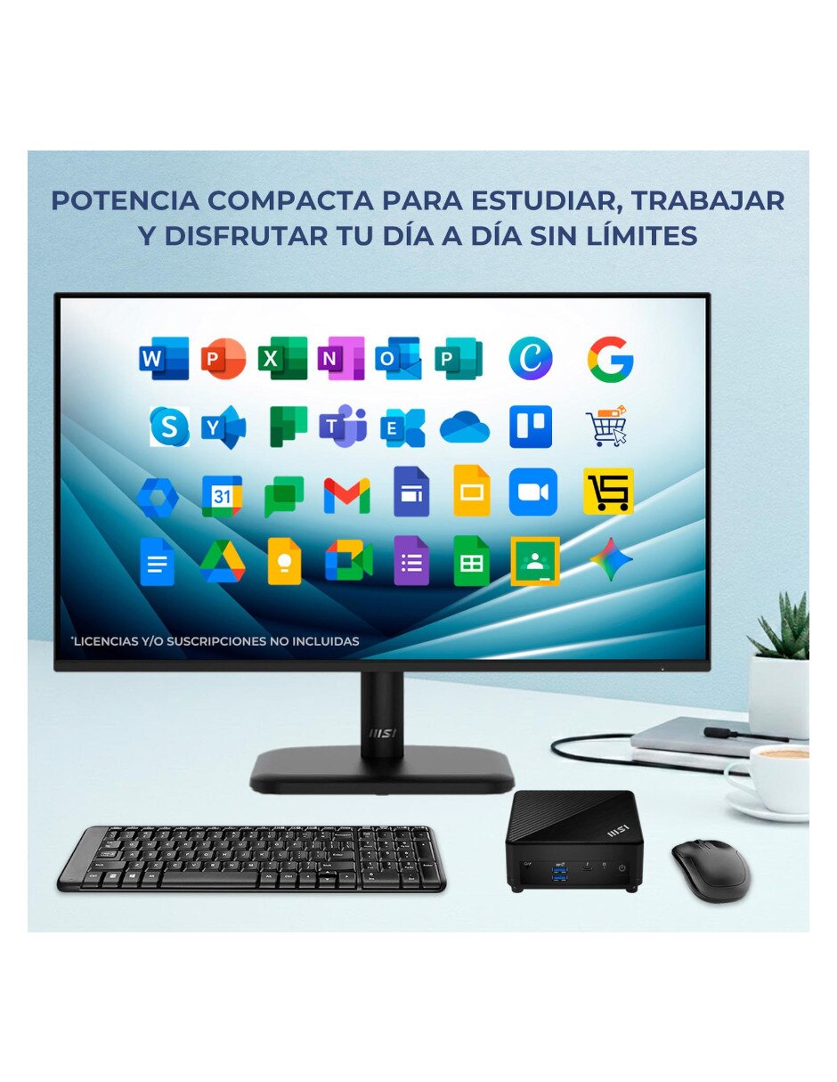 Mini PC Cubi Intel Core i3 integrada 16 GB RAM 256 GB SSD 6