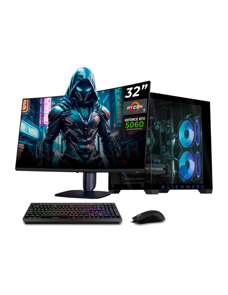 Computadora gamer XTPCR716GB5060MAE 32 pulgadas QHD AMD Ryzen 7 NVIDIA GeForce RTX 5060 16 GB RAM 1 TB SSD 1
