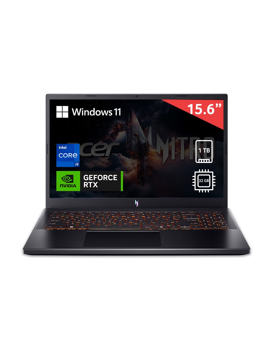 ACER Laptop gamer acer nitro v15 15.6 pulgadas full hd intel core 9 270h nvidia geforce rtx 5060 32 gb ram 1 tb ssd