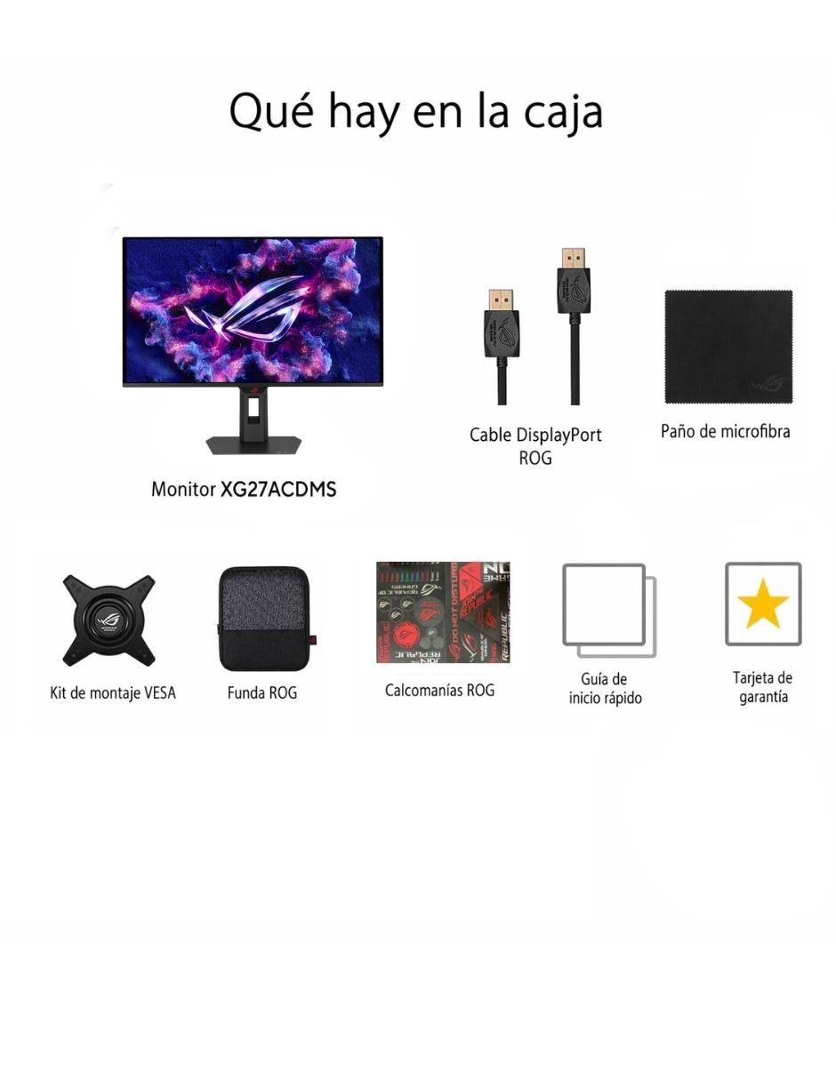 Monitor gamer Asus XG27ACDMS Freesync QD-OLED 27 pulgadas XG27ACDMS