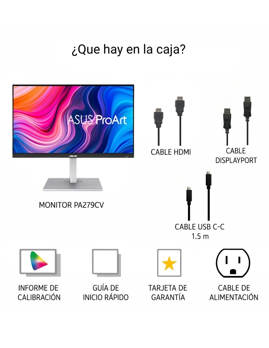 Monitor Asus PA279CV Freesync 4K 27 pulgadas 90LM06M1-B011B0
