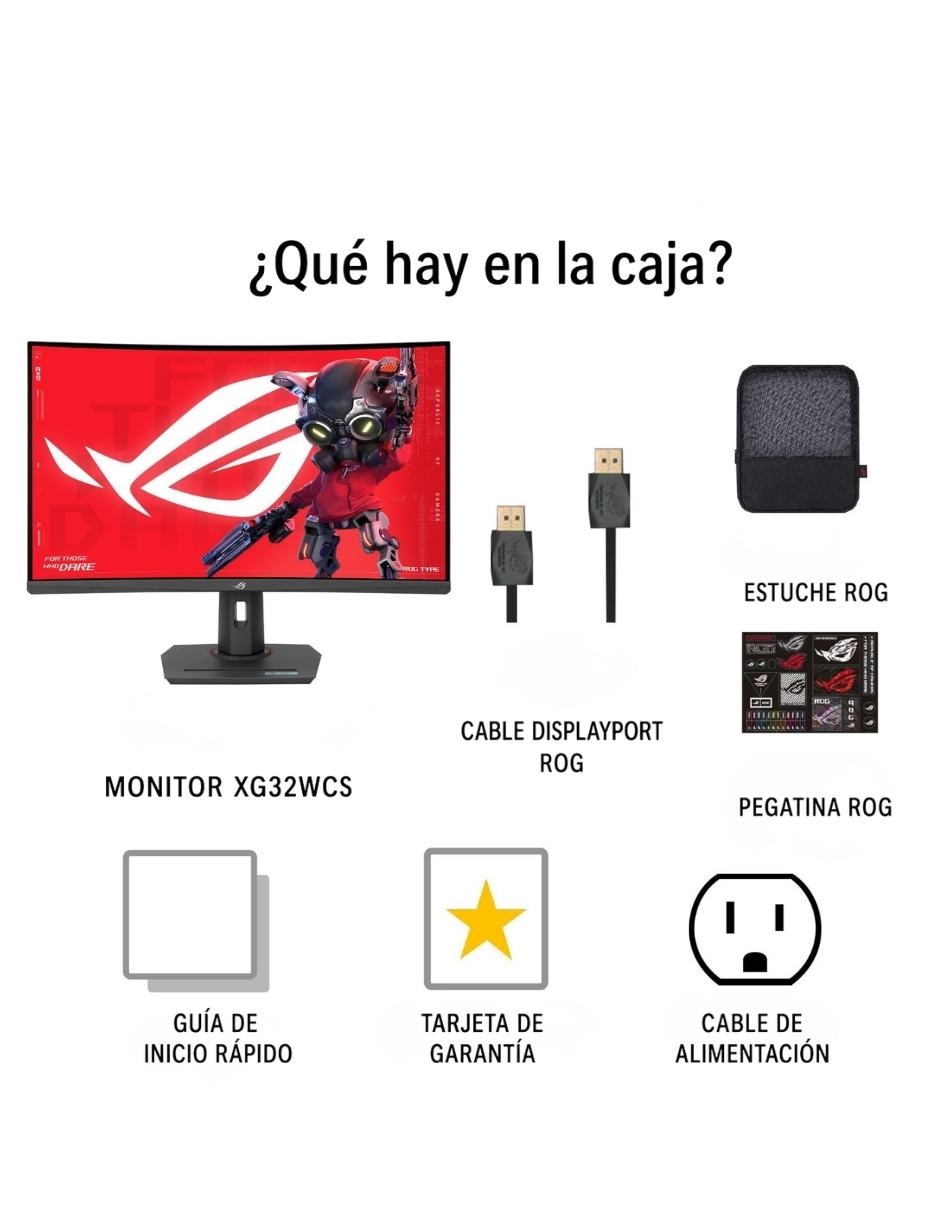 Monitor gamer Asus XG32WCS Freesync WQHD 32 pulgadas 90LM0AC0-B019B0