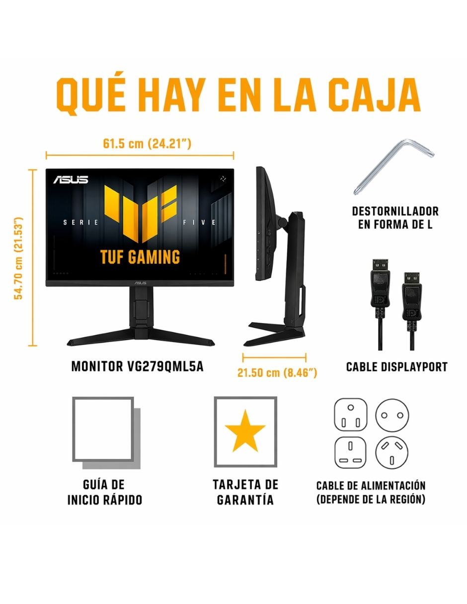 Monitor gamer VG279QML5A Freesync Full HD 27 pulgadas 90LM0C20-B011C1 8