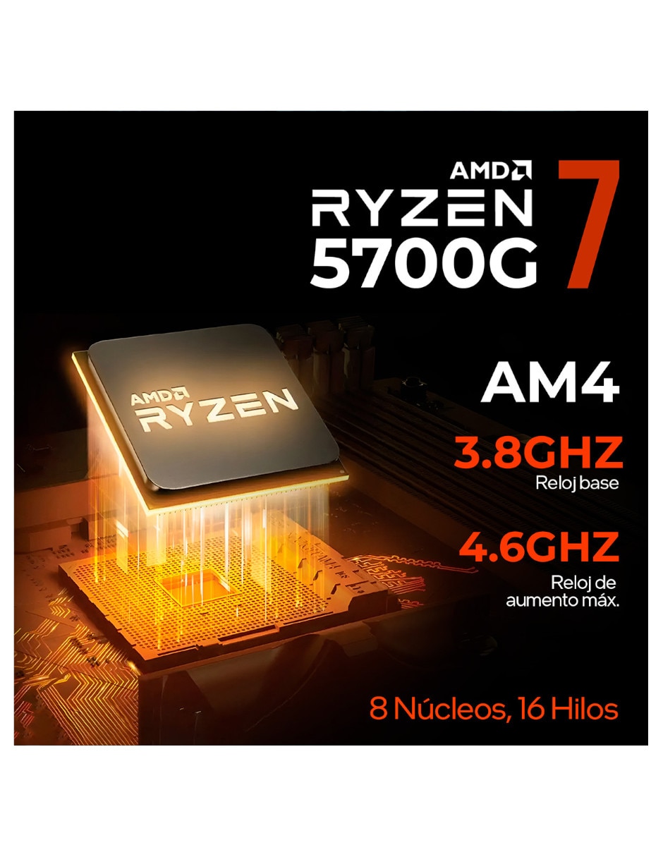 Computadora gamer XTBRR716GBRENOIRMTGB 24 pulgadas Full HD AMD Ryzen 7 AMD Radeon Graphics 16 GB RAM 500 GB SSD 6