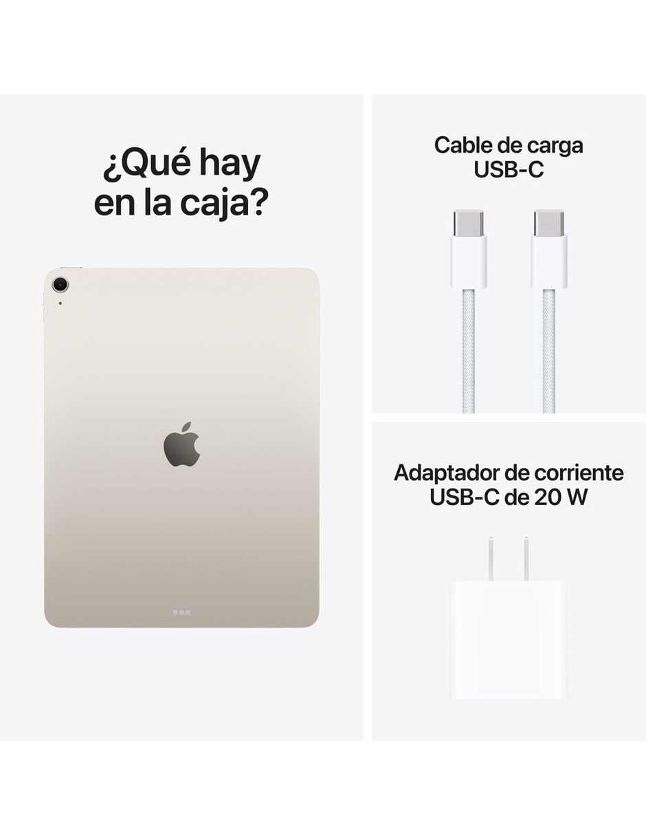 iPad Air M4 13 pulgadas 256 GB 12 GB RAM Blanco Estelar iPad Air M4 13 pulgadas 256 GB 12 GB RAM Blanco Estelar