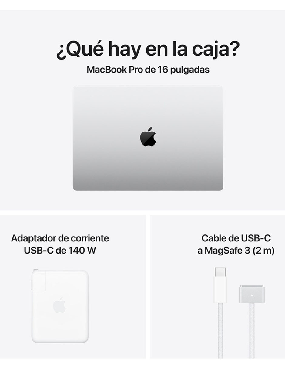 Apple MacBook Pro 16 pulgadas Chip M5 Max 36 GB RAM 2 TB SSD plateado