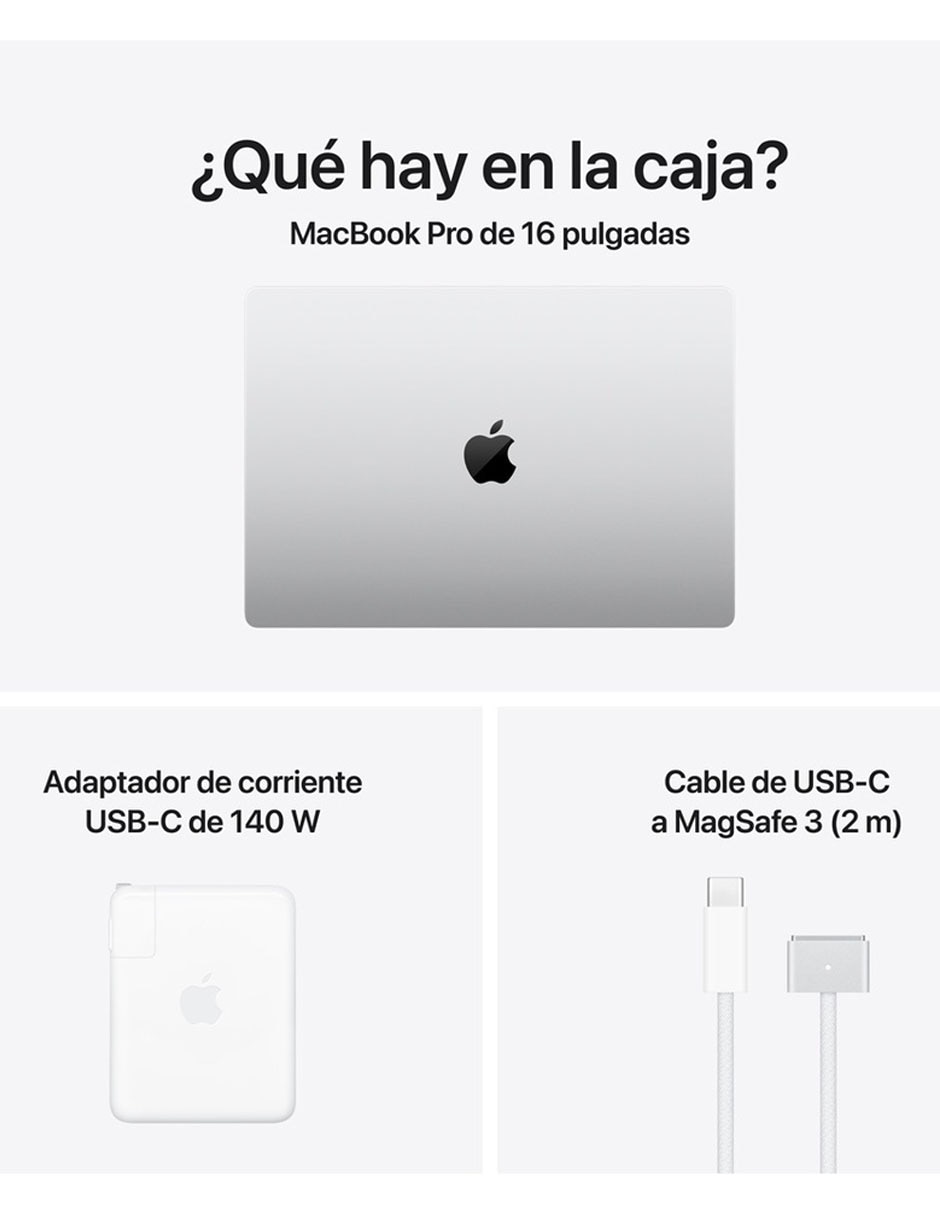 Apple MacBook Pro 16 pulgadas Chip M5 Max 48 GB RAM 2 TB SSD plateado