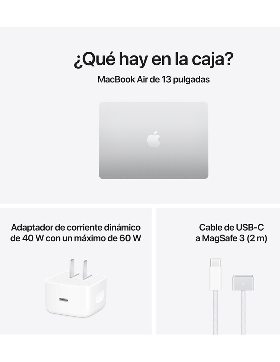 Apple MacBook Air 13 pulgadas Chip M5 16 GB RAM 512 GB SSD Color Plata