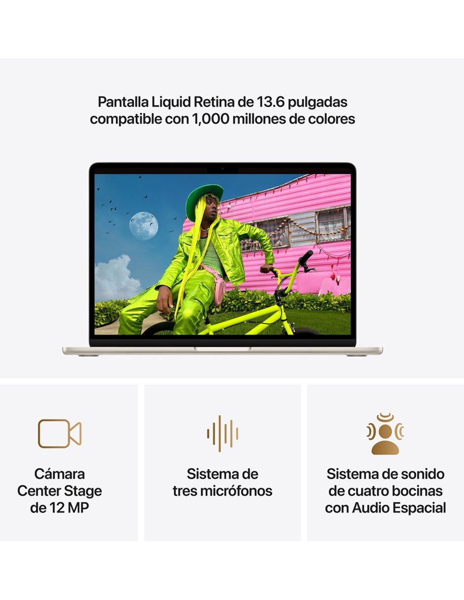 MacBook Air 13 pulgadas Chip M5 16 GB RAM 512 GB SSD Blanco Estelar MacBook Air 13 pulgadas Chip M5 16 GB RAM 512 GB SSD Blanco Estelar