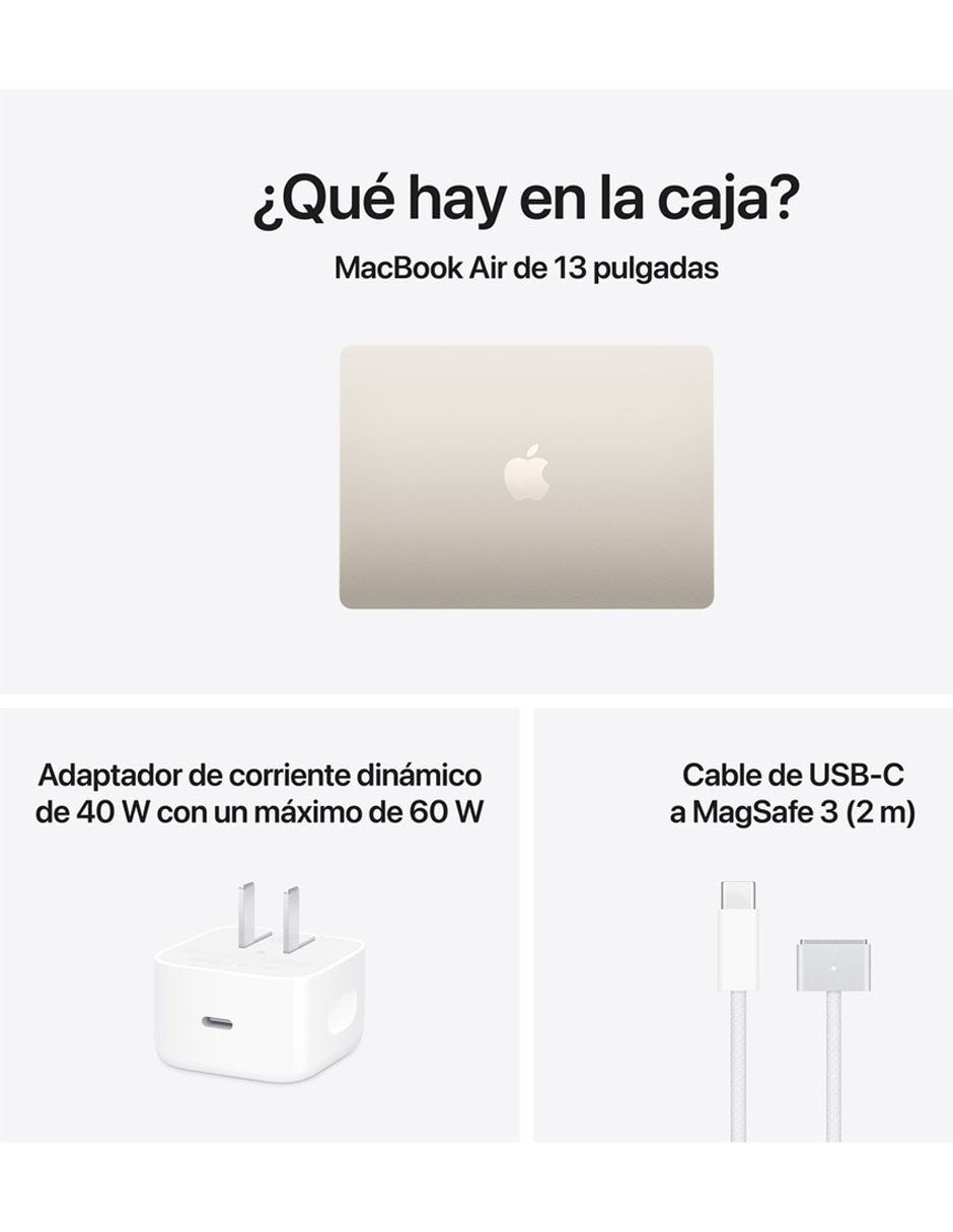 Apple MacBook Air 13 pulgadas Chip M5 16 GB RAM 1 TB SSD blanco estelar