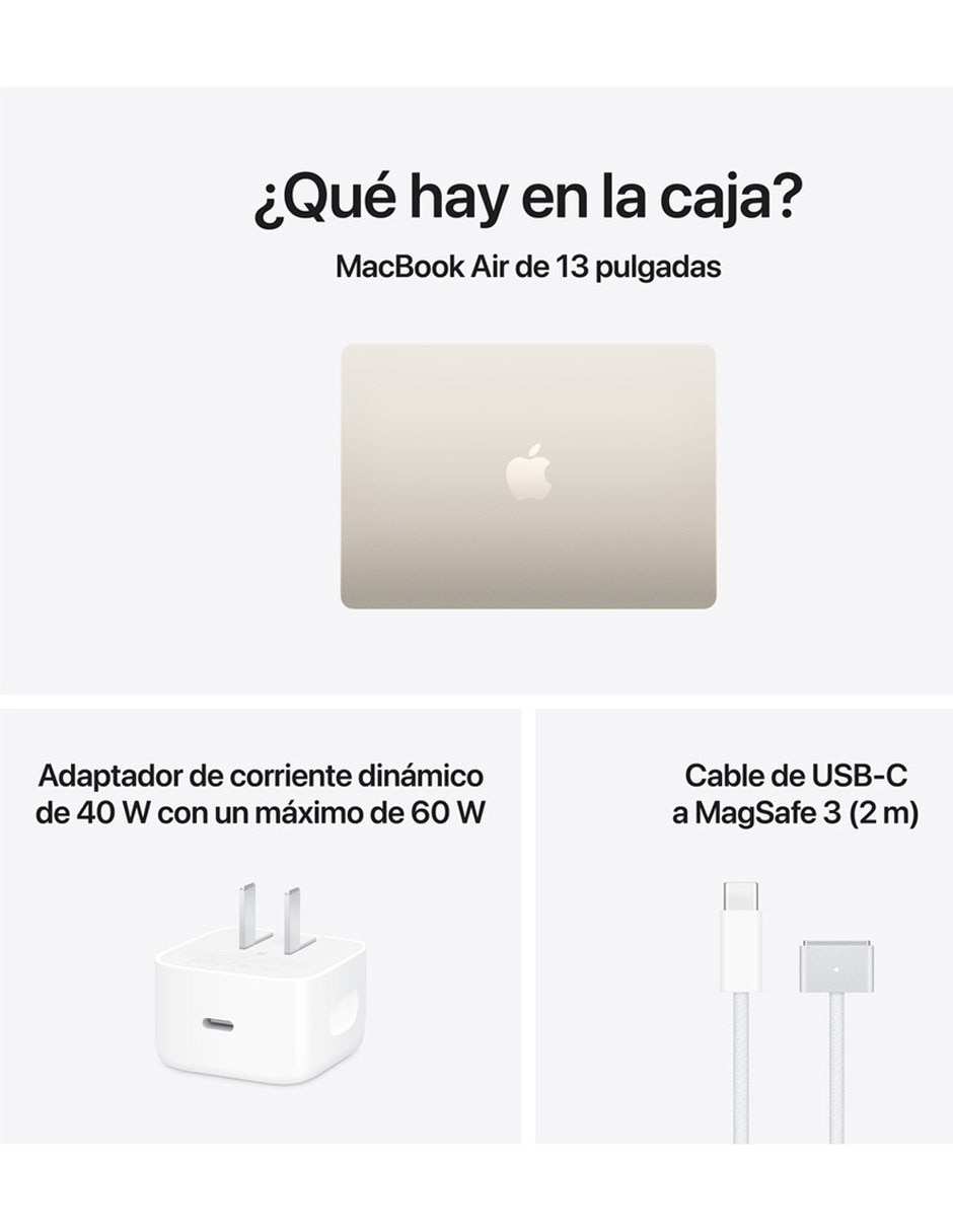 MacBook Air 13 pulgadas Chip M5 24 GB RAM 1 TB SSD blanco estelar 8