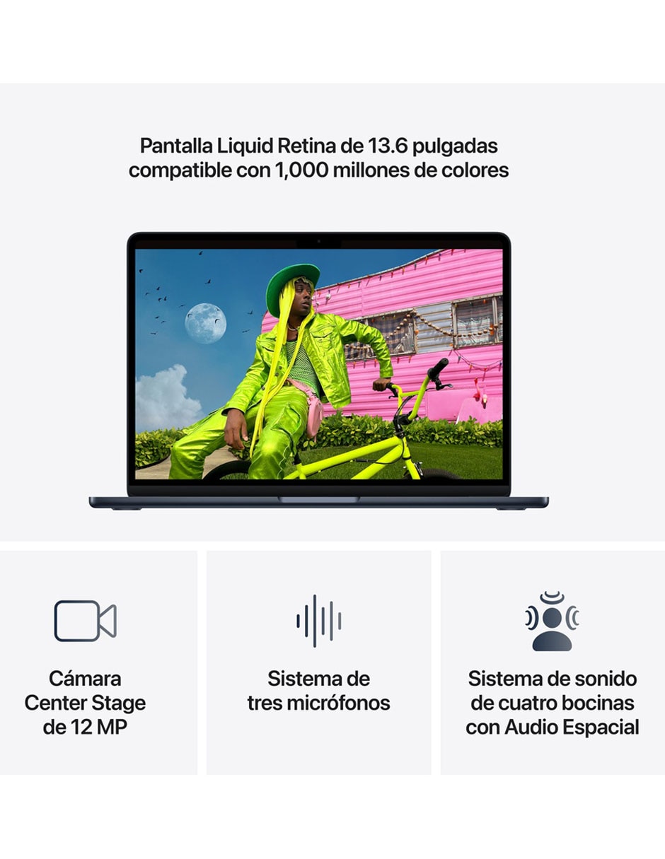 MacBook Air 13 pulgadas Chip M5 16 GB RAM 512 GB SSD Medianoche MacBook Air 13 pulgadas Chip M5 16 GB RAM 512 GB SSD Medianoche