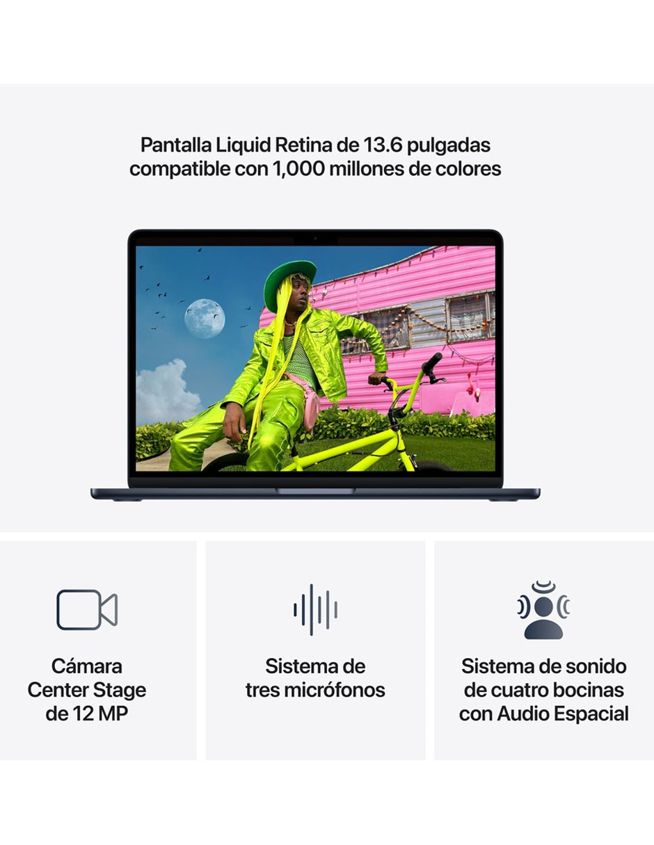 MacBook Air 13 pulgadas Chip M5 16 GB RAM 1 TB SSD Medianoche MacBook Air 13 pulgadas Chip M5 16 GB RAM 1 TB SSD Medianoche