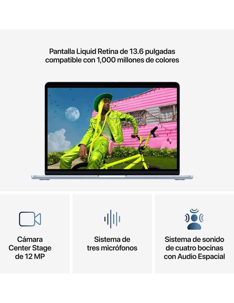 MacBook Air 13 pulgadas Chip M5 16 GB RAM 1 TB SSD Azul Cielo MacBook Air 13 pulgadas Chip M5 16 GB RAM 1 TB SSD Azul Cielo