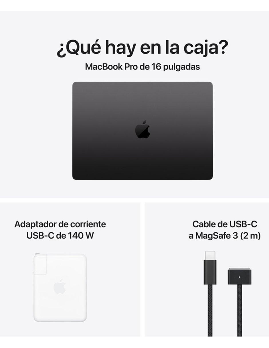 MacBook Pro 16 pulgadas Chip M5 Max 48 GB RAM 2 TB SSD negro espacial 9