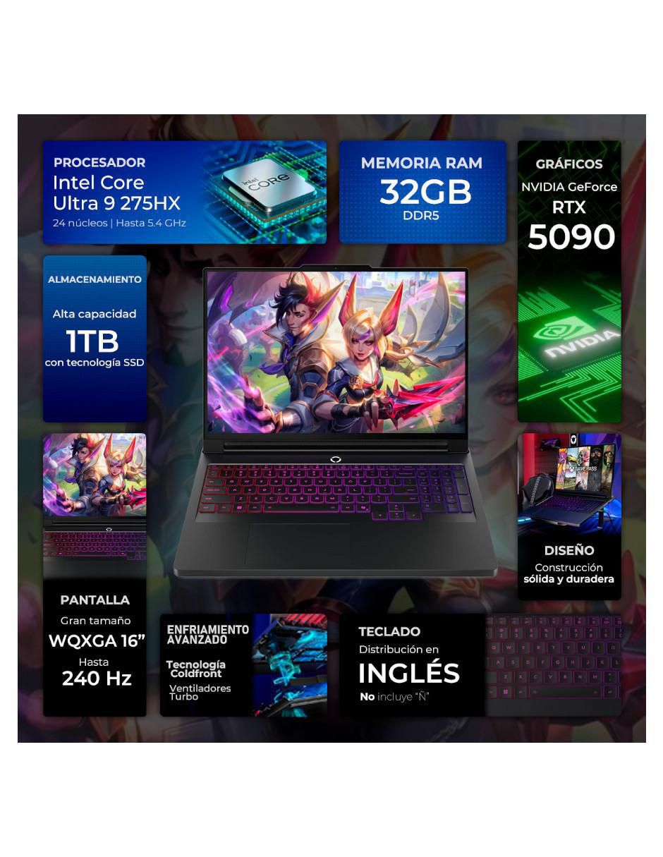 Laptop gamer 83F50017US 16 pulgadas WQXGA Intel Core Ultra 9 NVIDIA GeForce RTX 5090 32 GB RAM 1 TB SSD