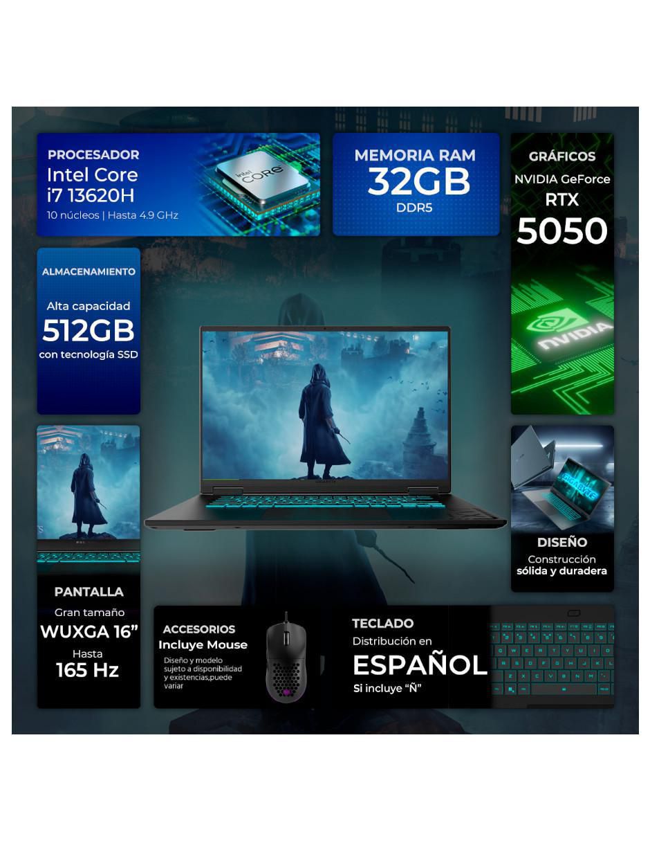 Laptop gamer 5050Ci732512M 16 pulgadas WUXGA Intel Core i7 NVIDIA GeForce RTX 5050 32 GB RAM 512 GB 2