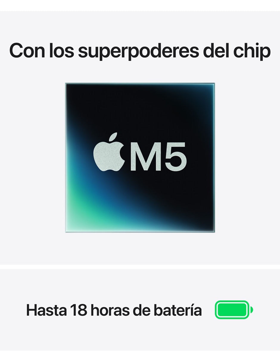 Apple MacBook Air 15 pulgadas Chip M5 16 GB RAM 1 TB SSD plateado