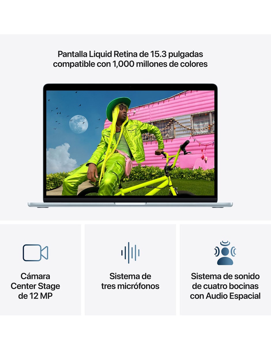 Apple macbook air 15 pulgadas chip m5 pro 24 gb ram 1 tb ssd azul cielo