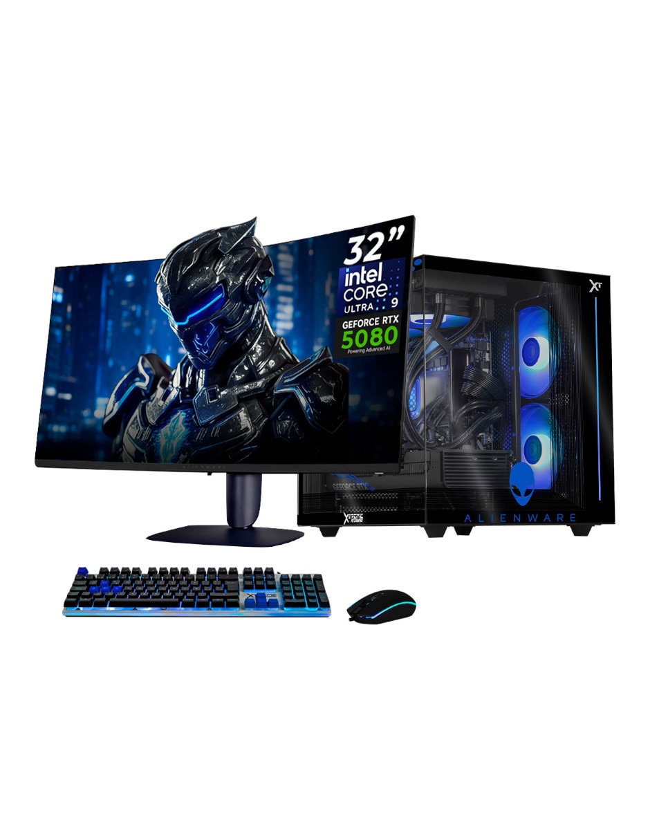 Computadora gamer xtpcu932gb55080maev2 32 pulgadas qhd intel core ultra 9 285 nvidia geforce rtx 5080 32 gb ram 1 tb ssd