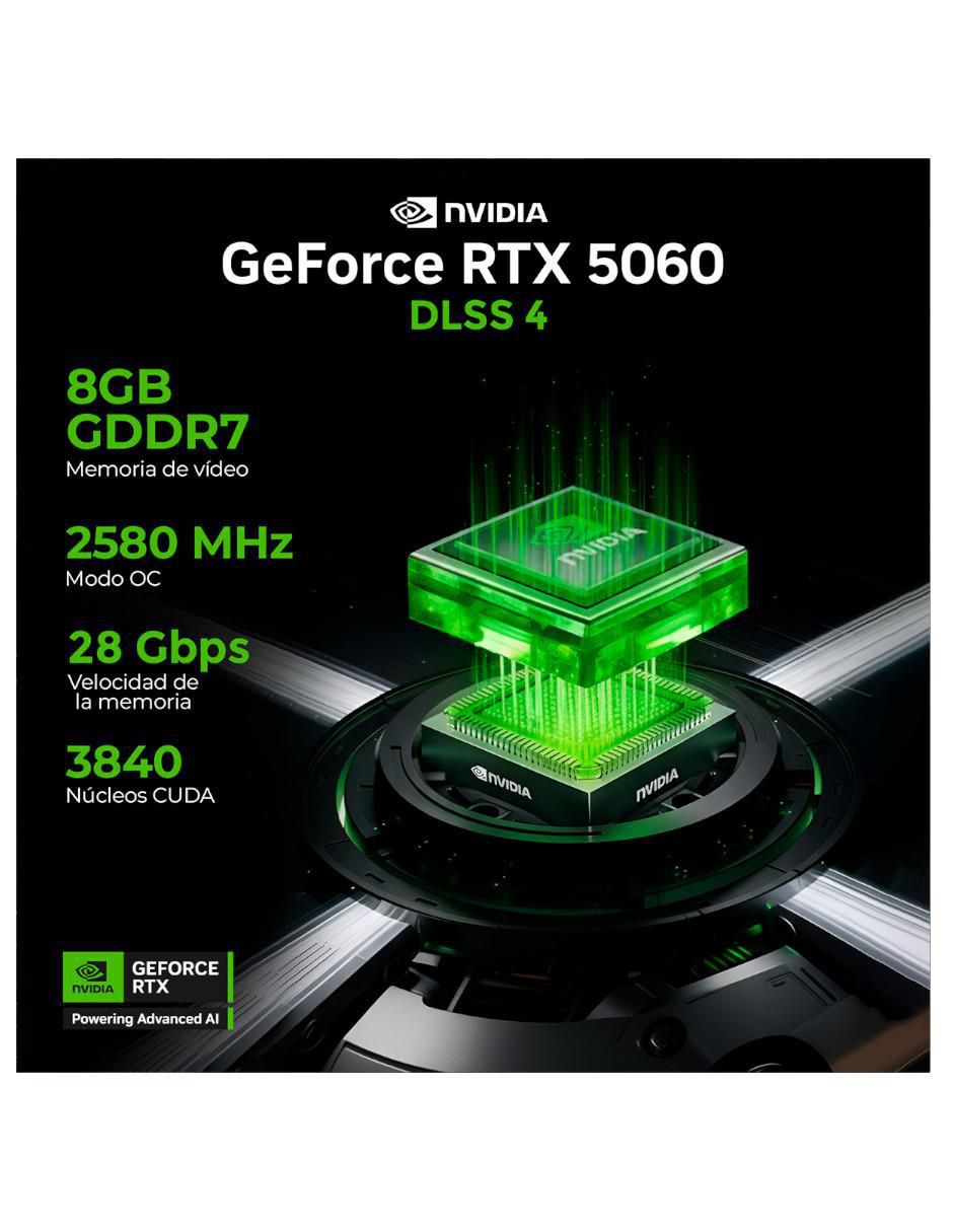 Computadora gamer Xtreme PC Gaming XTPCR732GB5060MCHB 27 pulgadas Full HD AMD Ryzen 7 NVIDIA GeForce RTX 5060 16 GB RAM 1 TB SSD