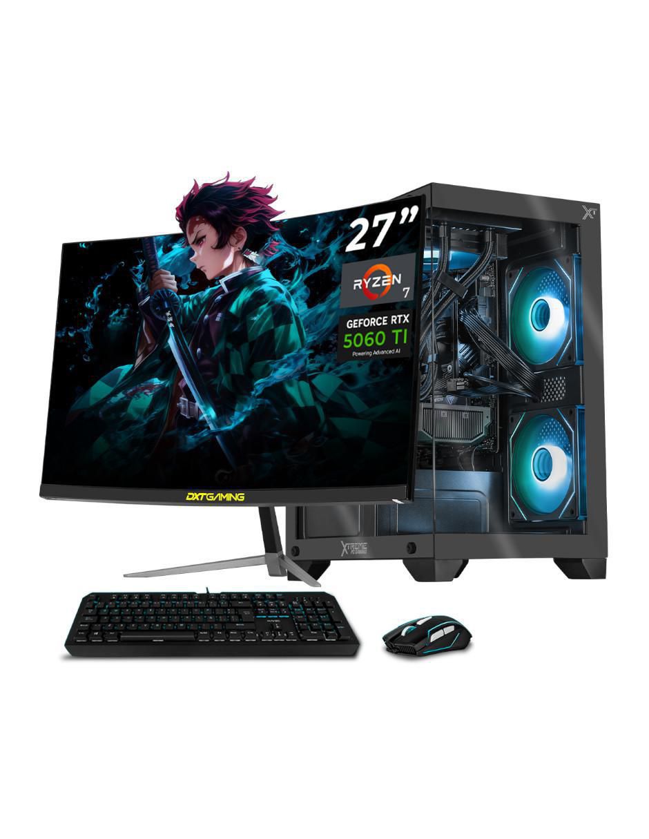 Computadora gamer XTPCR732GB5060TIMCHG 27 pulgadas Full HD AMD Ryzen 7 NVIDIA GeForce RTX 5060 Ti 32 GB 1 TB Computadora gamer XTPCR732GB5060TIMCHG 27 pulgadas Full HD AMD Ryzen 7 NVIDIA GeForce RTX 5060 Ti 32 GB 1 TB