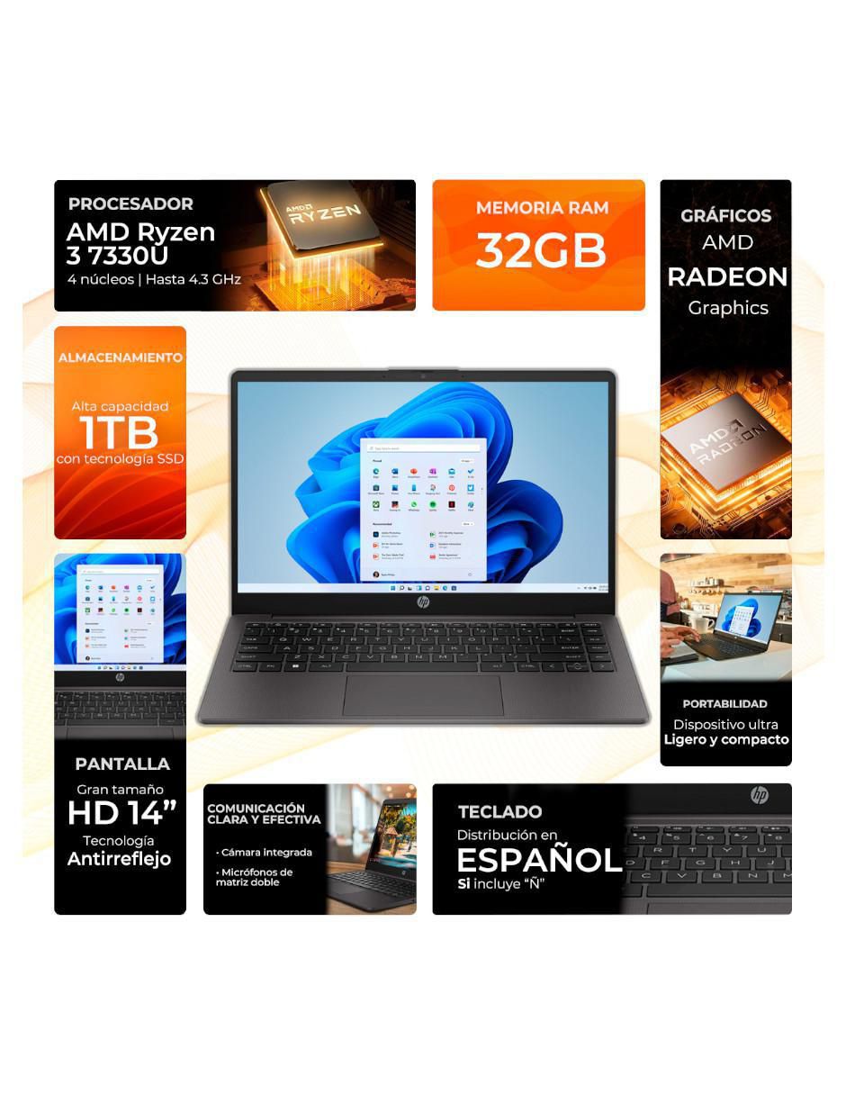 Laptop R3321 14 pulgadas HD AMD Ryzen 3 Integradas 32 GB RAM 1 TB 2