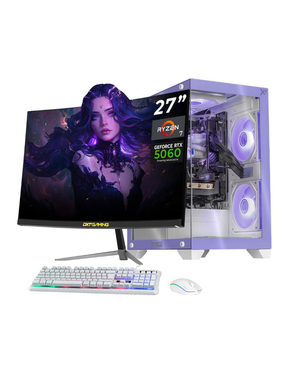 Computadora gamer Xtreme Pc Gaming XTPCR732GB5060MCHL 27 pulgadas Full HD AMD Ryzen 7 NVIDIA GeForce RTX 5060 32 GB RAM 1 TB SSD