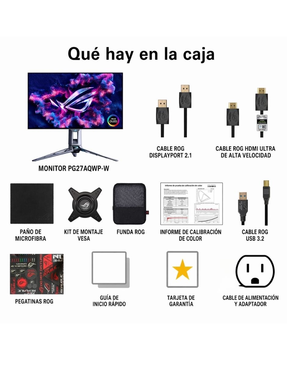 Monitor gamer PG27AQWP-W Tandem OLED QHD 27 pulgadas PG27AQWP-W 14