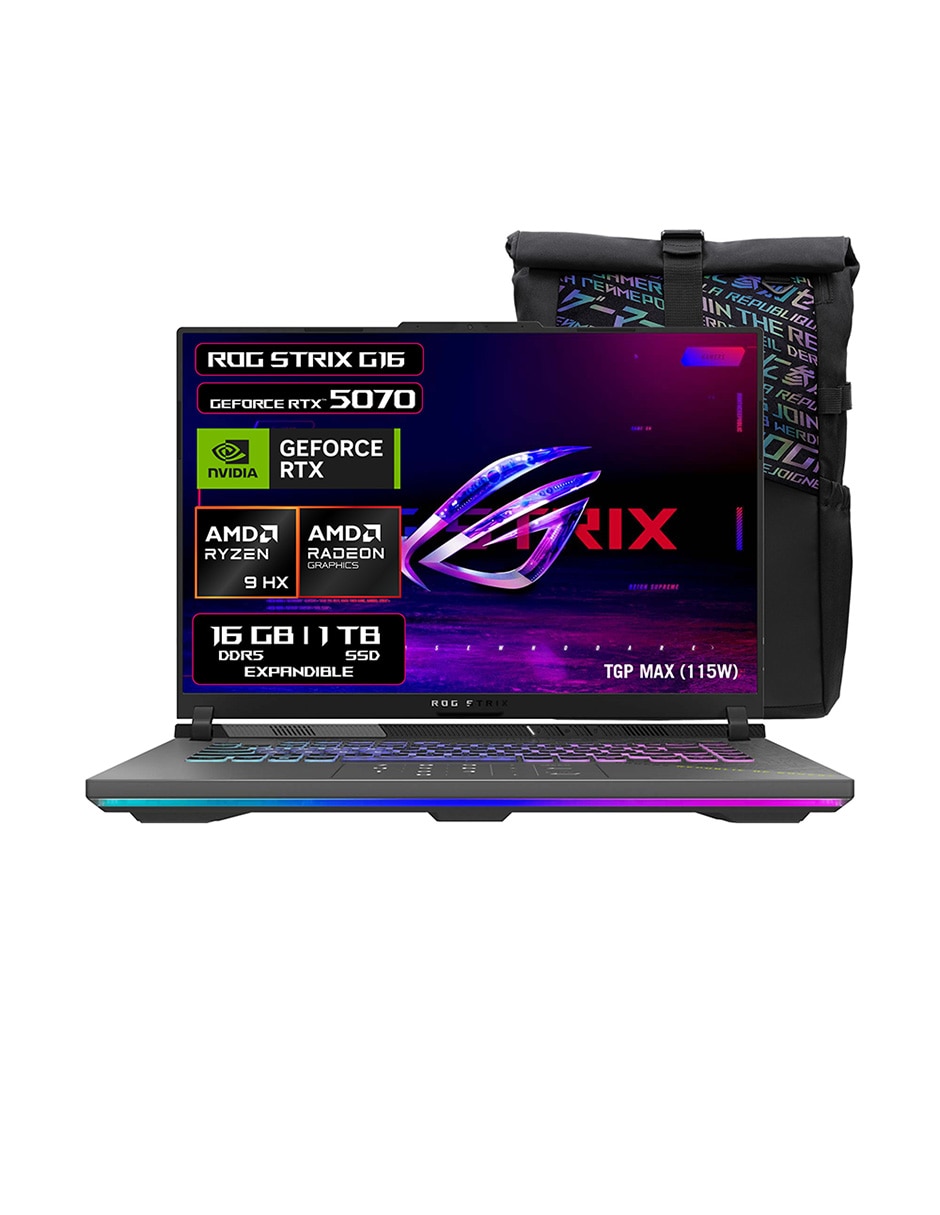 ASUS Laptop Asus G614PP-RV006W 16 pulgadas Full HD+ AMD Ryzen 9 NVIDIA GeForce RTX 5070 16 GB RAM 1 TB SSD
