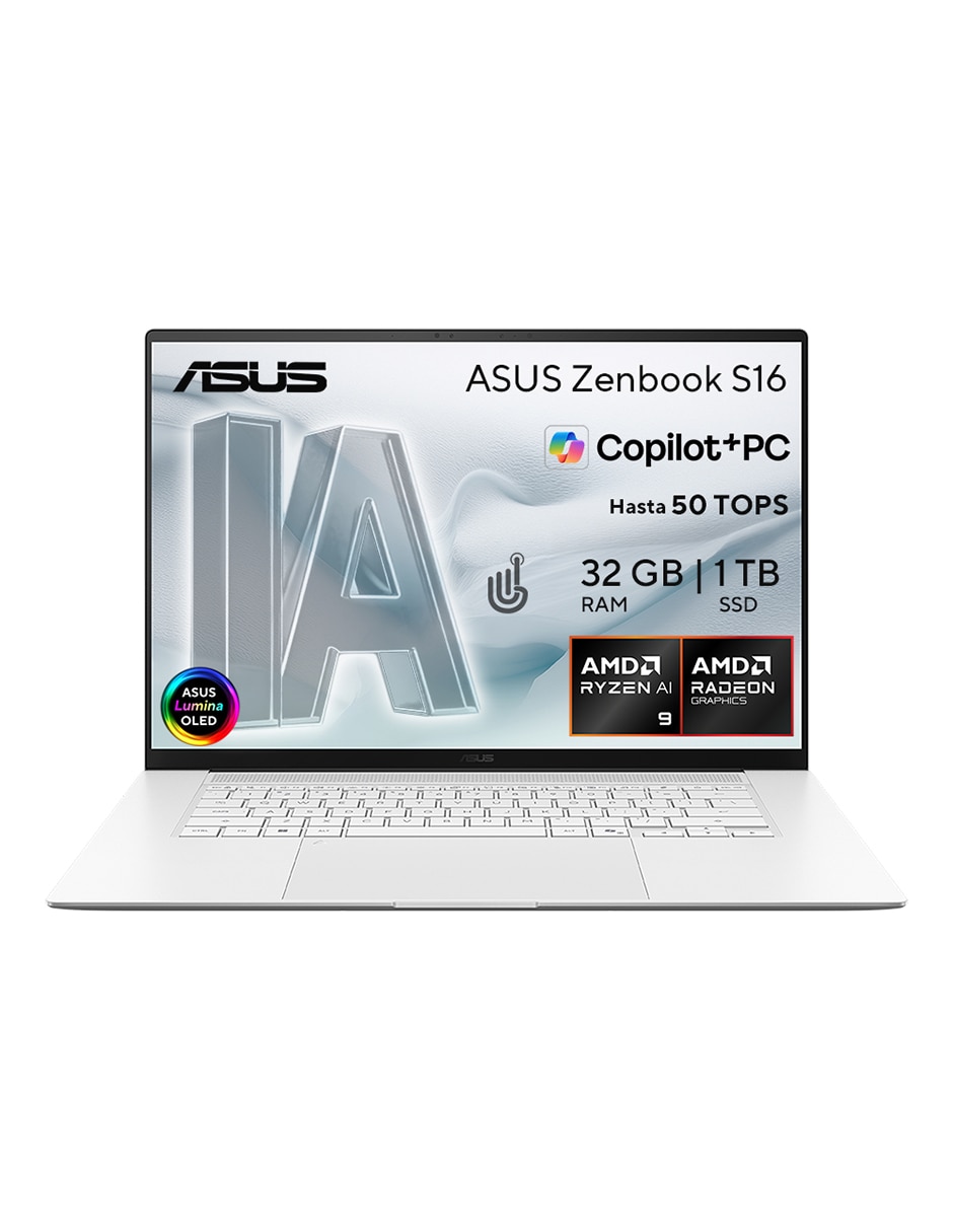 ASUS Laptop touch Asus UM5606GA-SR199W 16 pulgadas 3K AMD Ryzen AI 9 AMD Radeon 32 GB RAM 1 TB SSD