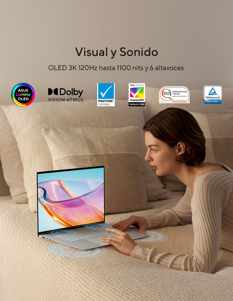 Laptop touch Asus UM5606GA-SR199W 16 pulgadas 3K AMD Ryzen AI 9 AMD Radeon 32 GB RAM 1 TB SSD